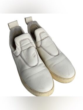 Celine Phoebe Philo Era White Leather Slip-On Platform Sneakers Shoes EU 38